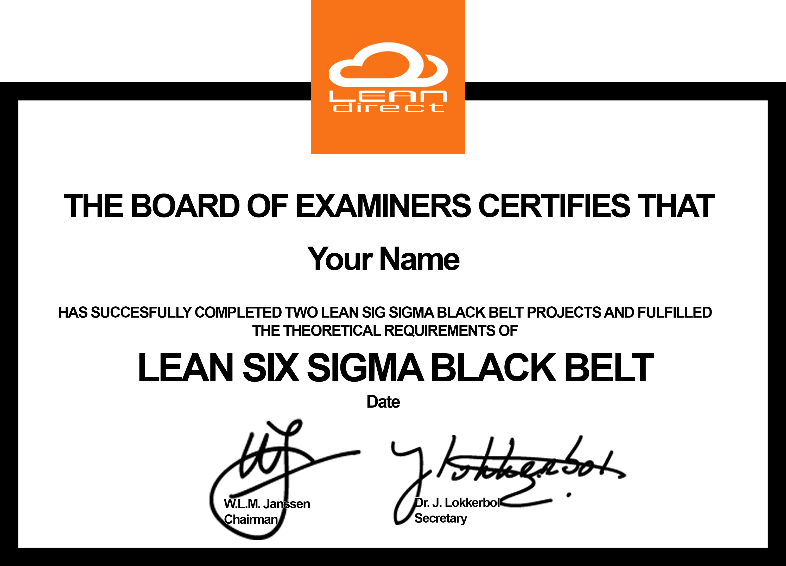 Black Belt - IASSC accreditatie - LeanDirect.nl